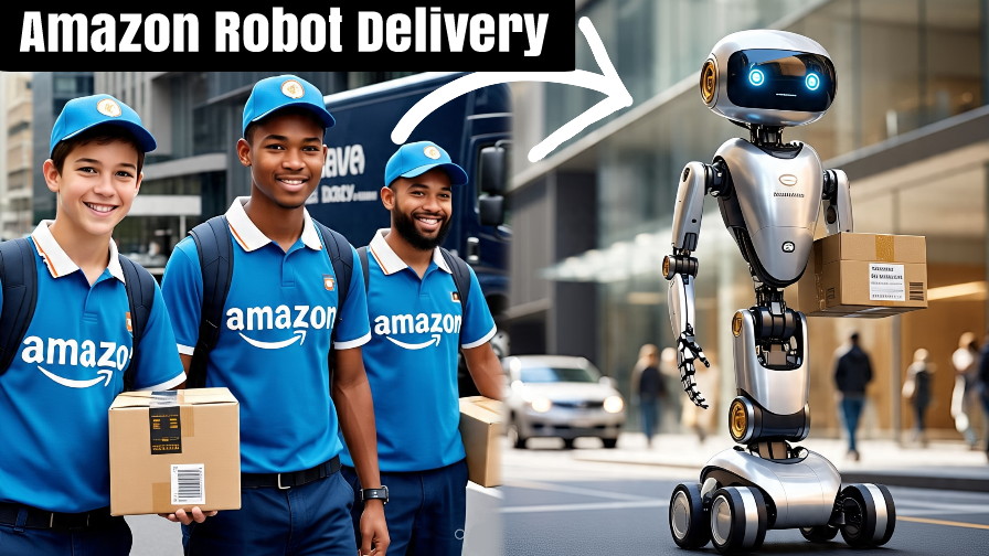 क्या Delivery Boys की नौकरी खतरे में? Amazon ला रही है AI आधारित Delivery Robots.